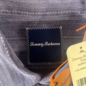 Tommy Bahama Zaldera Stripe Shirt Mens Medium Parachute Purple NWT T315922